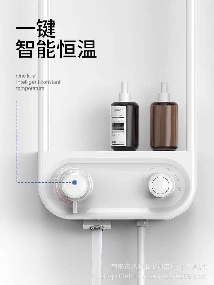 Donut small back basket, all-copper gun, grayish-white shower, illuminated 360 rotation, intelligent constant temperature digital display shower head set pic 11