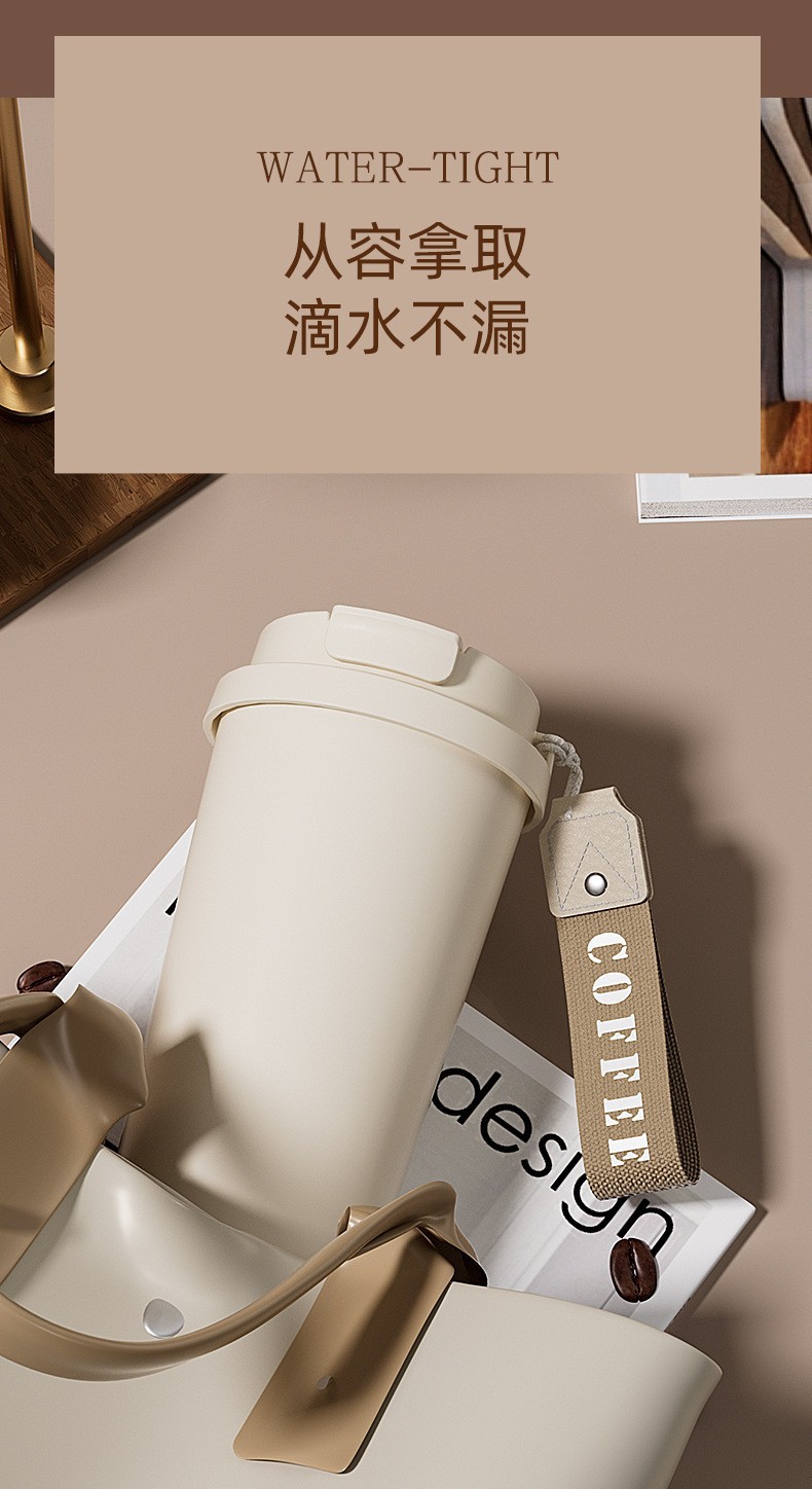 新款铃兰花316不锈钢保温杯双饮咖啡杯陶瓷内胆商务礼品吸管水杯详情15