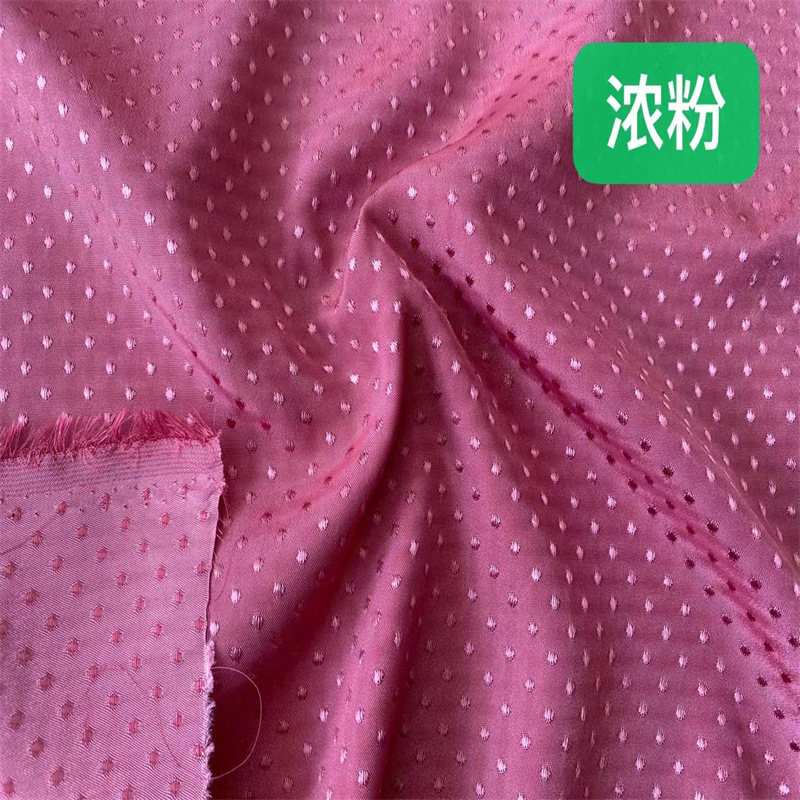 圆点提花布加捻白色柔软提花布洛丽塔公主裙面料彩色雪纺提花面料详情15