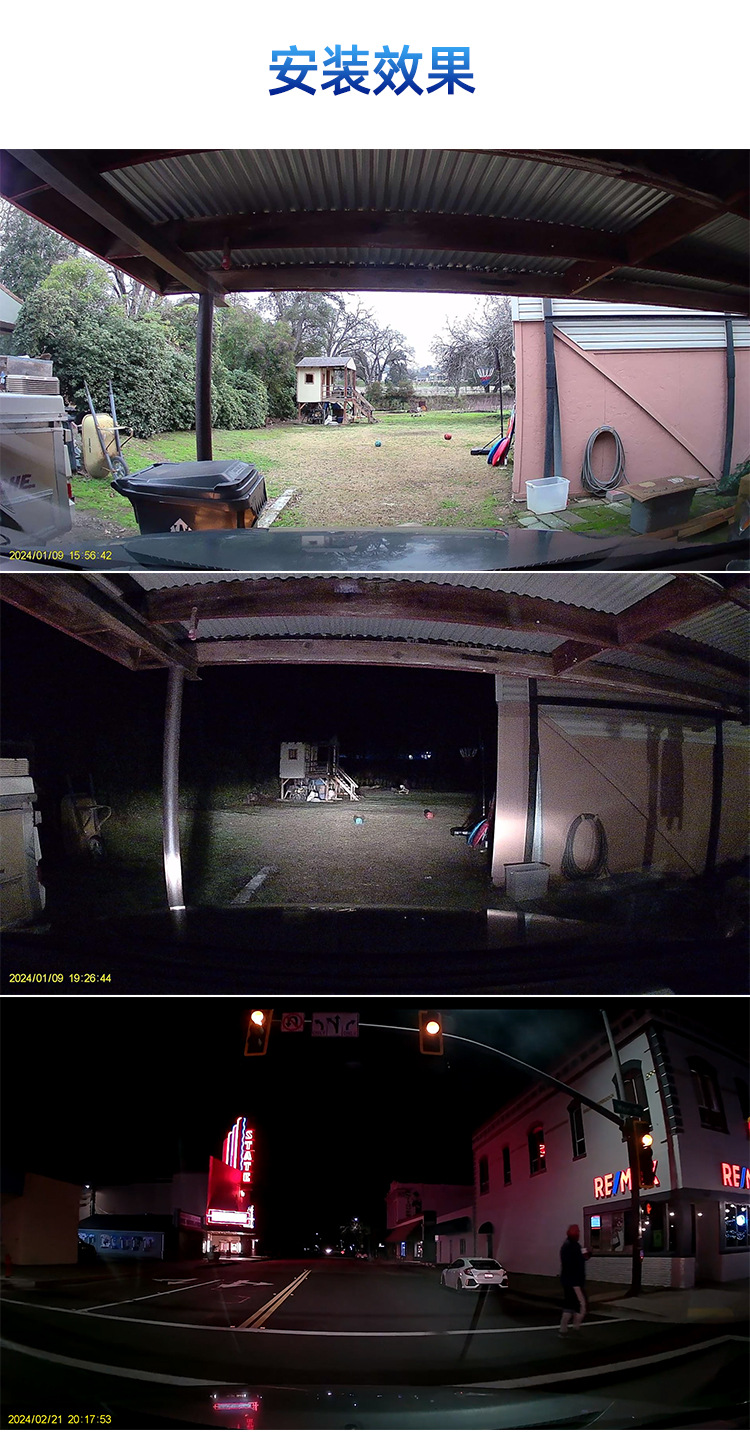 高清夜视小巧隐藏货驶24h带监控4k内外免走线行车记录仪前后双录详情15