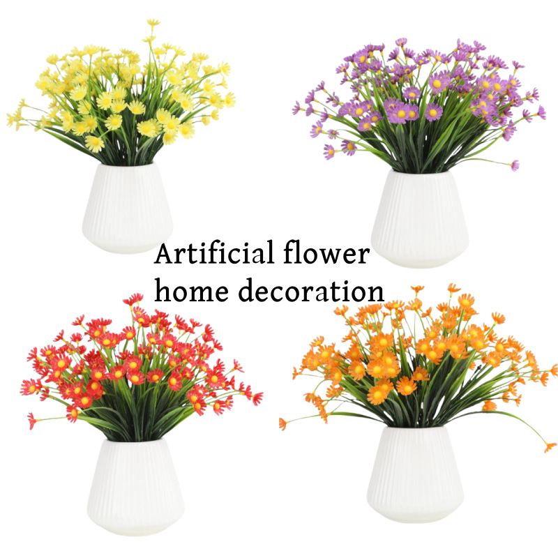 跨境热销仿真花塑料春草花园林家居装饰摆件婚礼道具花假花批发详情5