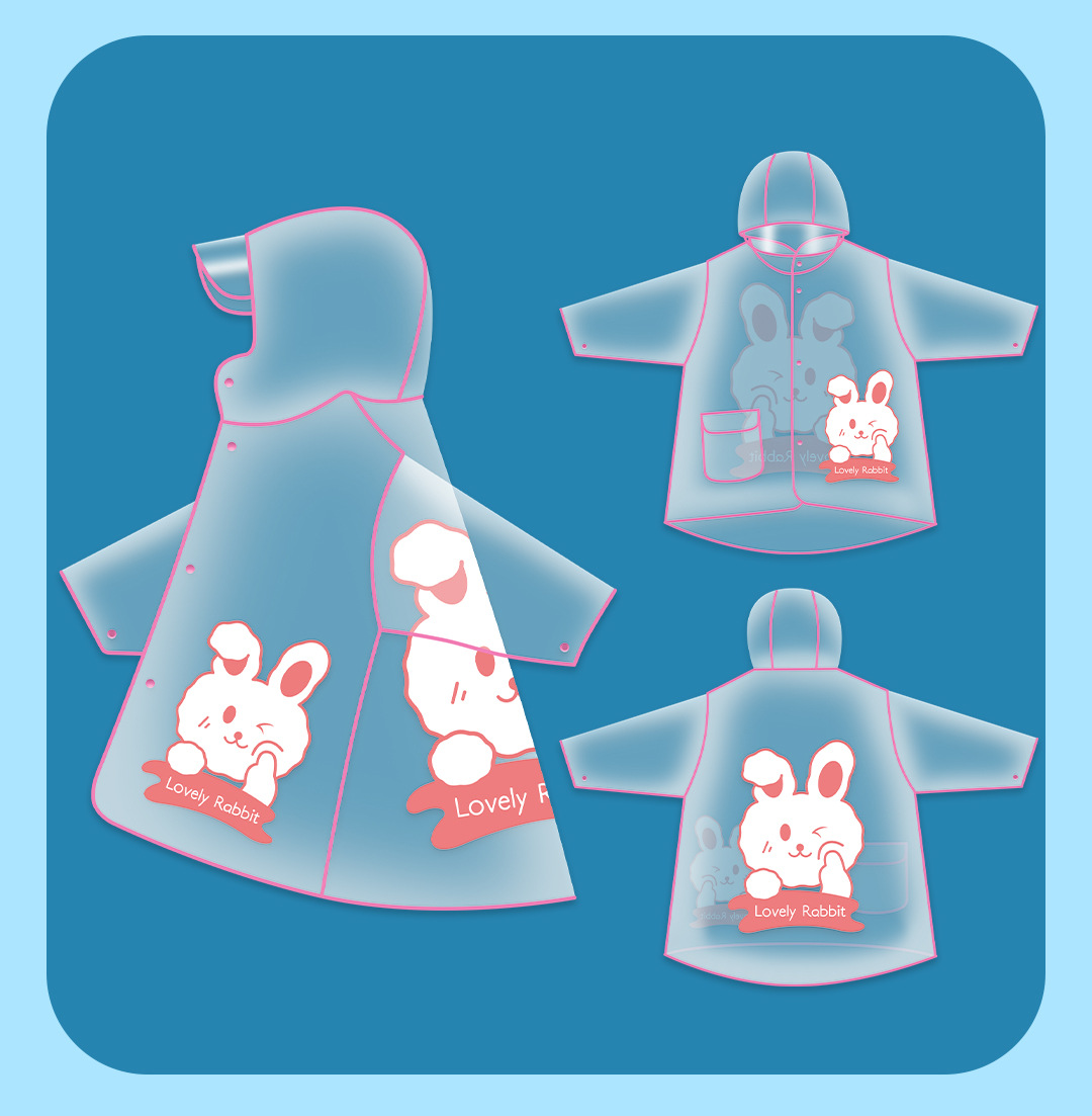 儿童雨衣小女孩男童学生可爱幼儿园宝宝卡通长款雨披带书包一件代详情11