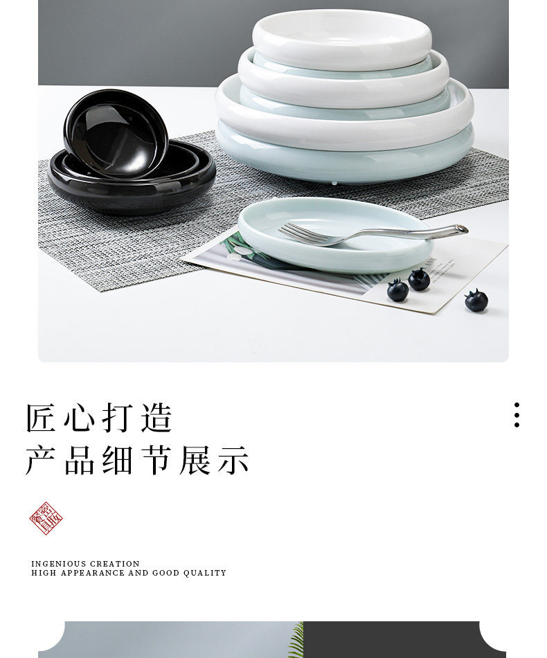 Melamine imitation porcelain small plates, Korean-style round small dish plates, snack plates, creative cold dish small plates for hotel restaurants, commercial use pic 4