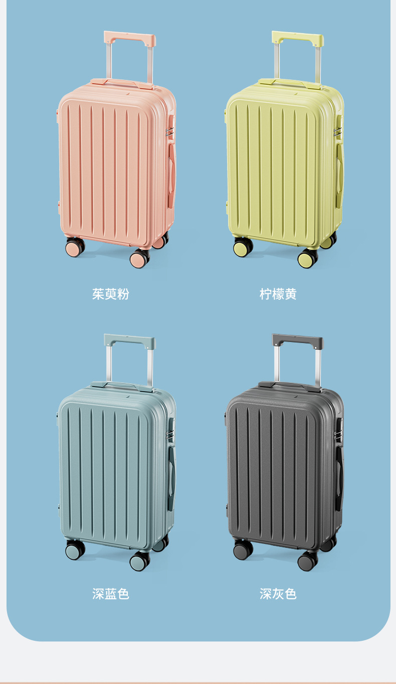 高颜值万向轮登机行李箱2025新款女学生拉杆箱结实耐用旅行密码箱详情3