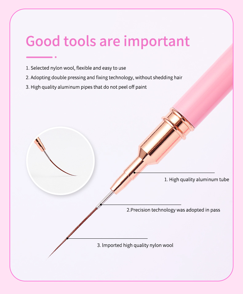 美甲拉线笔细美甲彩绘笔画花细勾线笔批发美甲用品美容护肤彩妆工具详情7