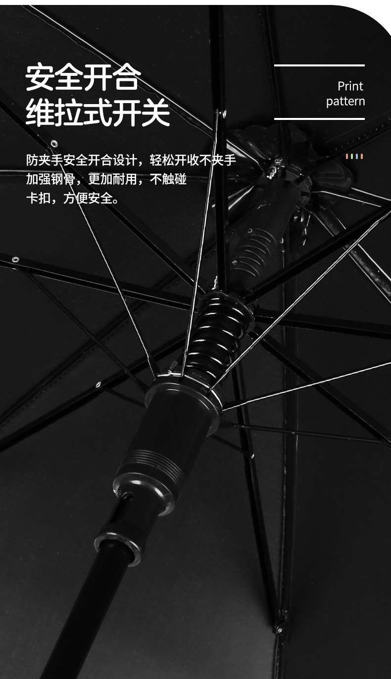 防水套儿童自动开伞可爱儿童雨伞黑胶防晒幼儿园晴雨伞批发详情7