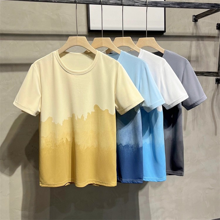 来图打样 定制西班牙港 金斯顿 澳洲 渐变色冰丝网眼短袖超级工厂详情8
