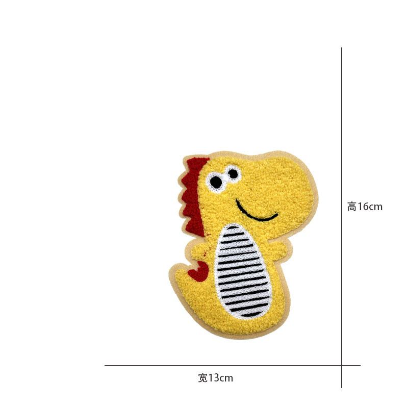 卡通图案时尚毛巾绣猫咪小狗恐龙小鹿布贴儿童衣服辅料补丁绣花贴详情7