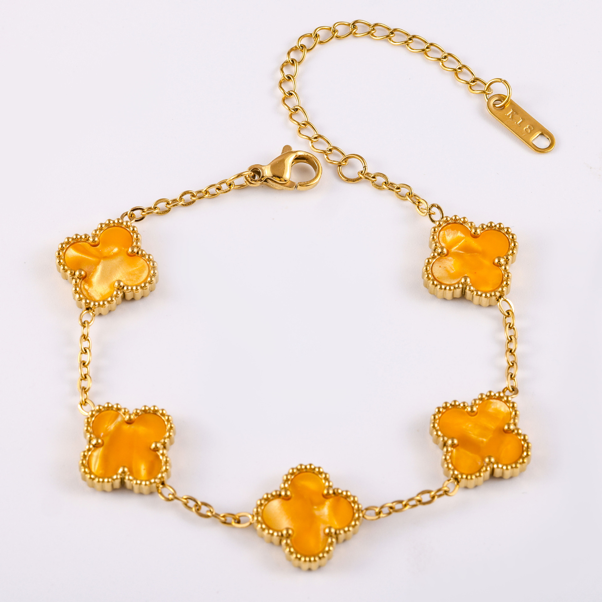 Best-selling four-leaf clover bracelet, titanium steel bracelet, versatile lucky four-leaf clover and four-flower bracelet jewelry, cross-border exclusive wholesale pic 11