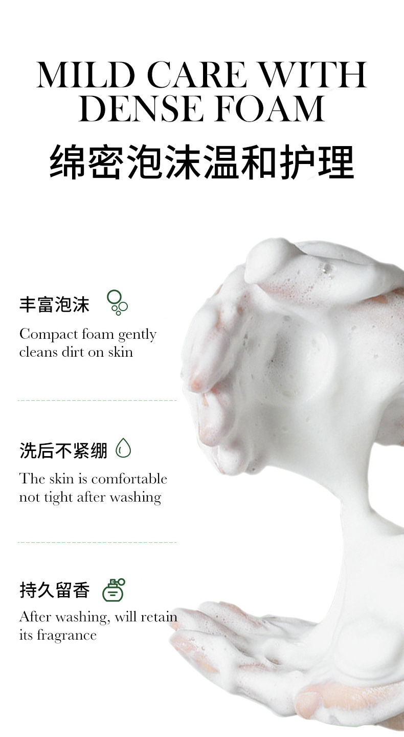 【 Exclusive for Cross-border Trade 】 All-English Frozen White Body Wash and Body Care Set - Arbutin Moisturizing Body Lotion pic 6