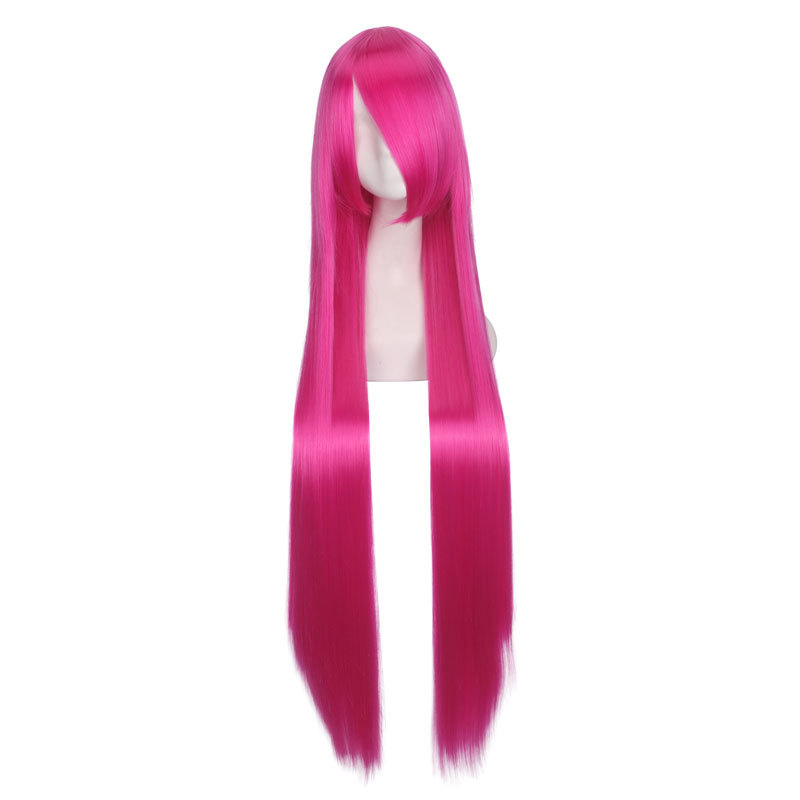 Anime wigs, European and American 100CM wigs, cosplay all-purpose long straight hair for women, multi-color long straight hair manufacturer wholesale pic 20