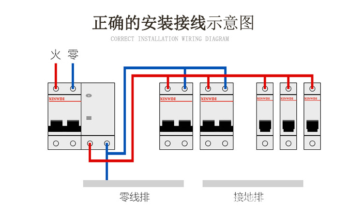 Miniature circuit breaker DZ47LE-63, air switch, electric water heater leakage and electric shock protection switch 1P40A-32A pic 15