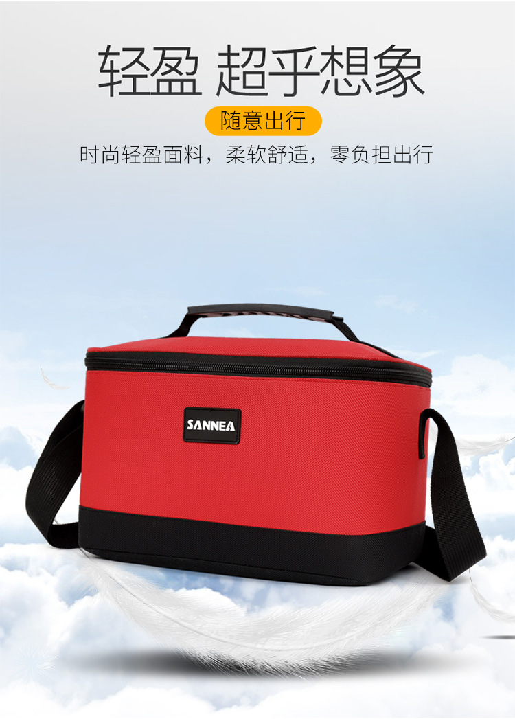 Wholesale aluminum foil lunch bags, waterproof ice packs, hand-held lunch box bags, thickened striped bento bags, insulated bags, cross-border pic 11