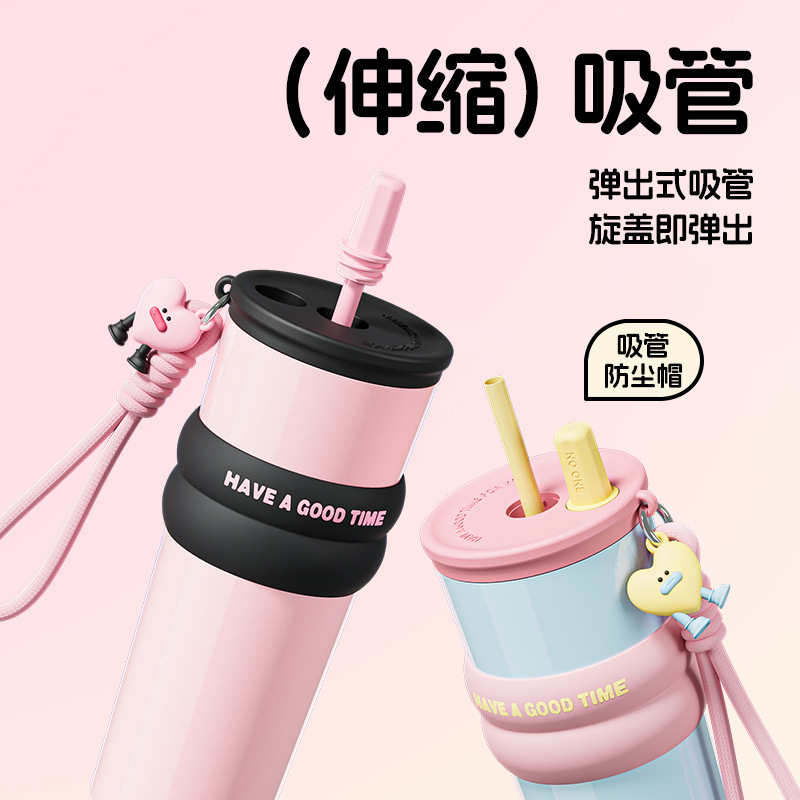 高颜值巨无霸保温杯316不锈钢陶瓷内胆咖啡新款冰霸杯吸管水杯详情4