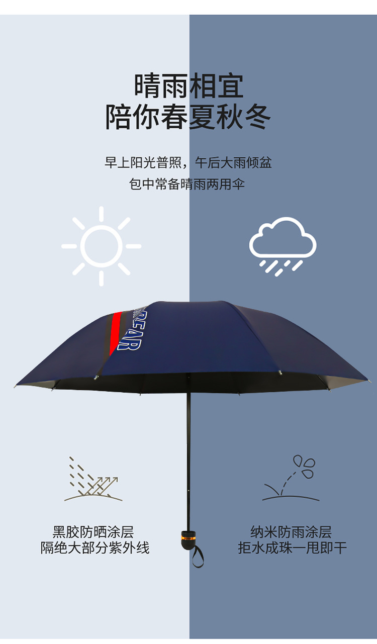 时尚个性小清新遮阳伞自动折叠晴雨伞防晒防紫外线太阳伞厂家批发详情5