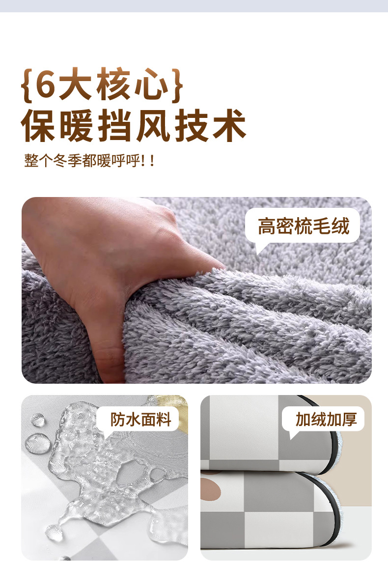 电动车挡风被冬季加绒加厚电瓶摩托车防水防风罩春秋四季通用冬款详情9
