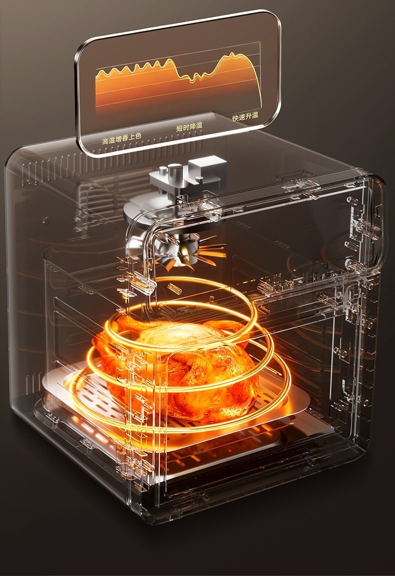 Brand air fryer visual model, multi-functional household smart large-capacity fully automatic microwave oven, French fries machine oven pic 23