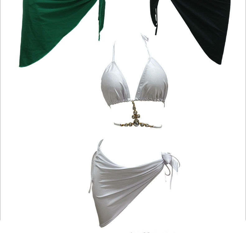 Baiya Swimwear Women 2025 New Style Lace-up waist-Showing Wrap Dress Three-piece Set Bikini Hot Spring Vacation Swimwear Wholesale -125107 pic 16