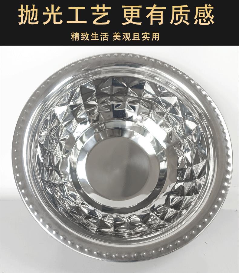 不锈钢汤盆大号家用加厚带盖盆子脸盆外贸盆餐具plate批发304详情5