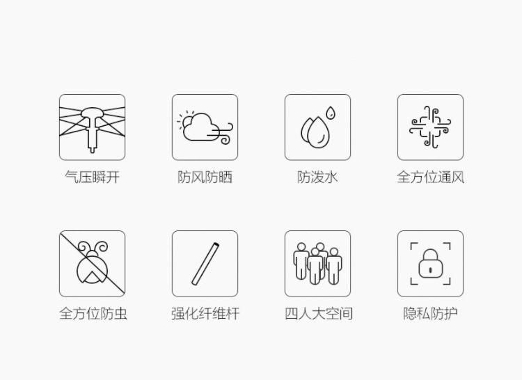 盛源秋日野营自动速开公园帐篷带门厅涂银黑胶户外露营帐篷套装详情13