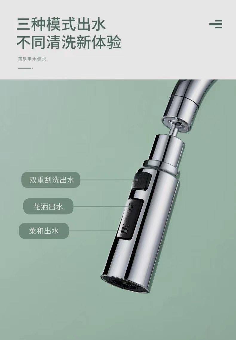 厨房面盆通用水龙头起泡器菜盆喷头可旋转出水网红神器花洒防溅头详情2