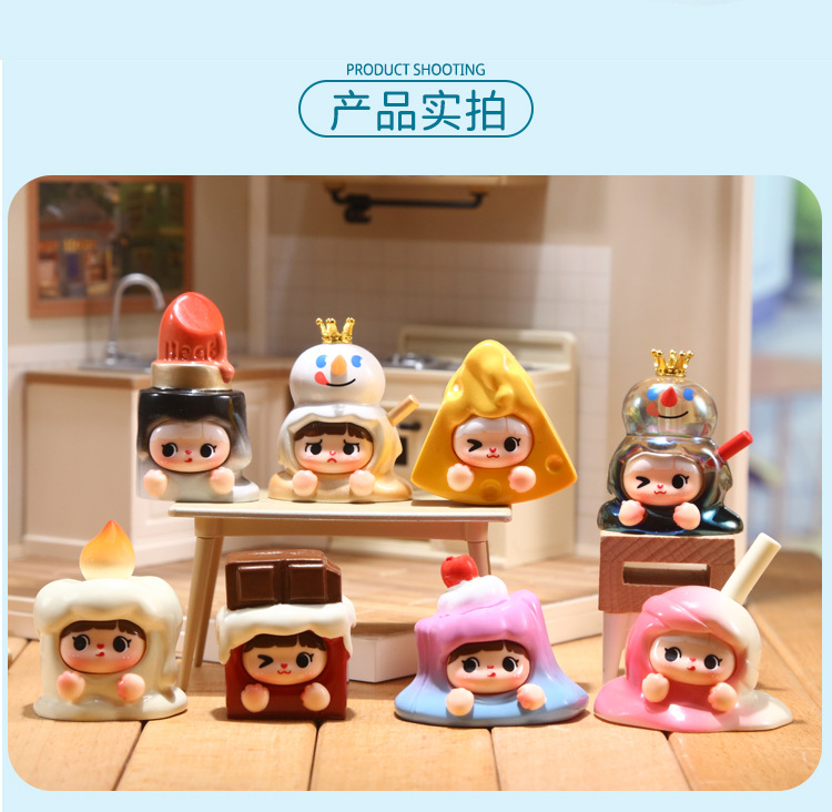 The cute and colorful girl home desktop decoration items, figurines, trendy resin handicrafts, etc. have been transformed into cute blind boxes pic 10