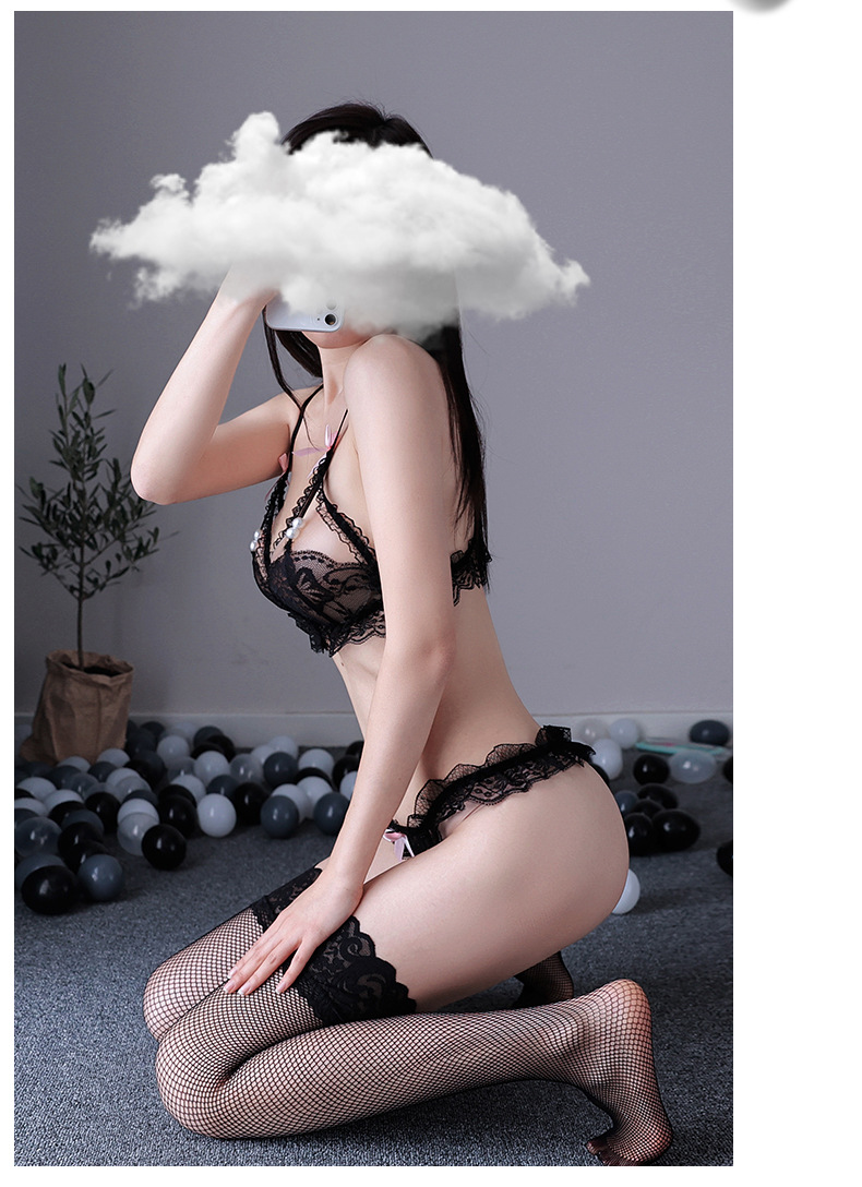 大码情趣内衣调情三点式蕾丝珍珠镂空诱惑情绪趣睡衣炮衣内衣女欧美详情10