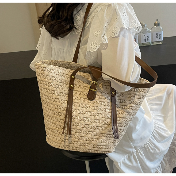 草编大容量包女包编织夏天沙滩女2024新款包包单肩手提托特包大包详情30