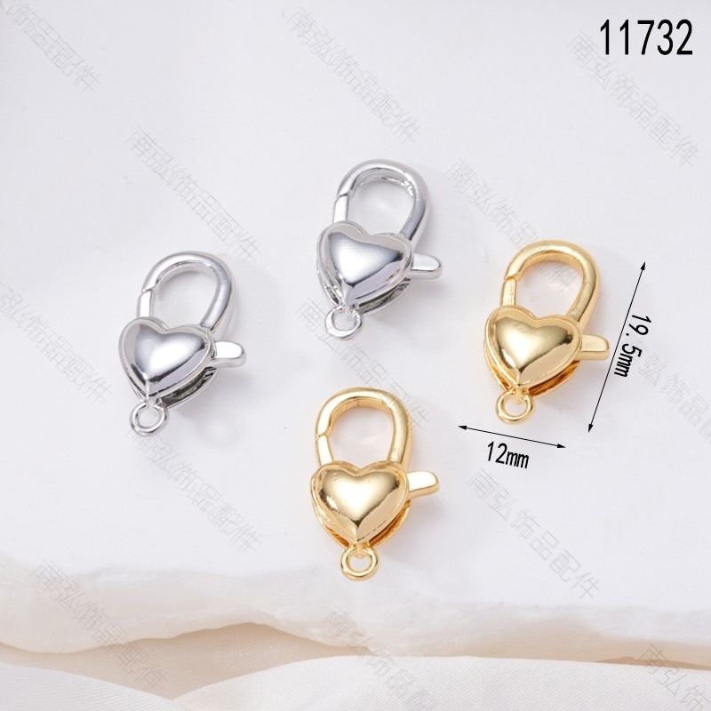 Pearl necklace clasp rose shell blade pin clasp connection end clasp sweater chain diy jewelry accessory pearl necklace clasp head full inlay zircon heavy industry lobster clasp spring clasp handmade end clasp sweater chain pic 21