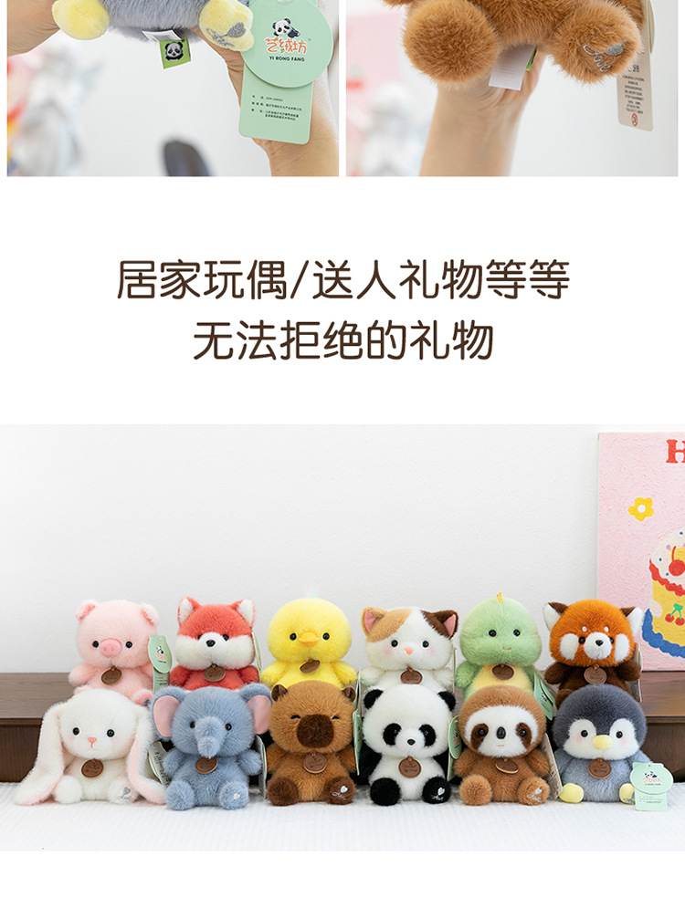 Authentic desk companion, doll, learning accessory, little penguin figurine, cute plush toy, capybara panda doll pic 9