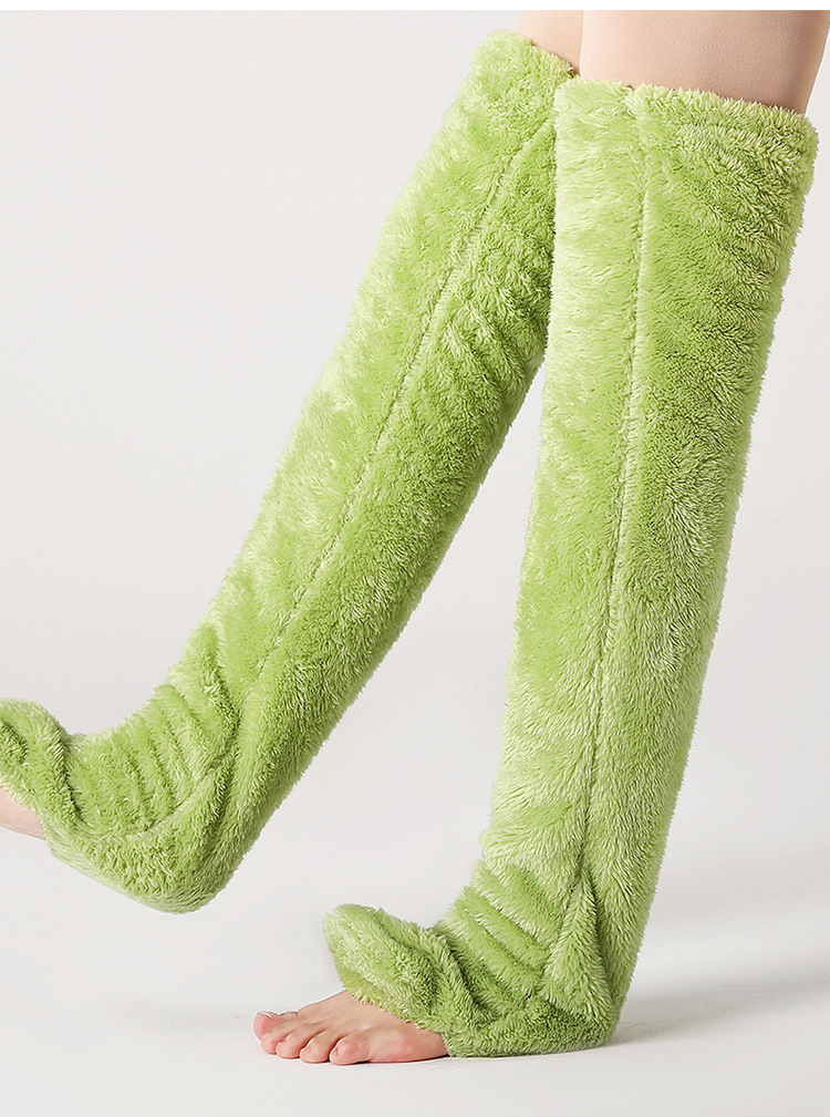 2023秋冬跨境亚马逊独立站泰迪熊地板袜长筒袜护膝保暖高筒袜女孩详情9