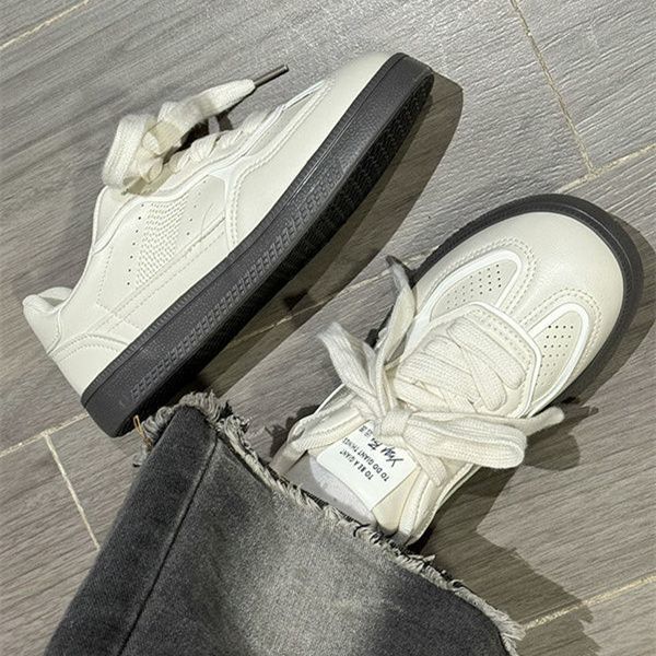 赵露思同款原创复古厚底德训板鞋2025春秋新款学生百搭休闲小白鞋详情1