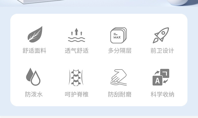 2023新款小学生书包1--6年级男女儿童双肩背包印字印logo耐磨减负详情2