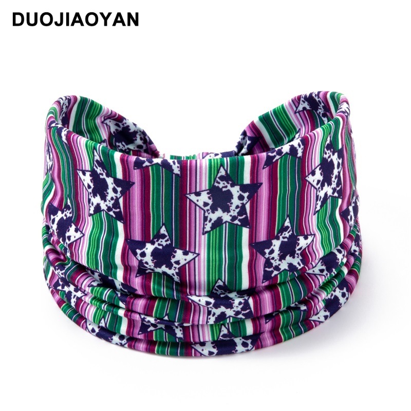 Wholesale of a variety of charming new sporty hair bands, edge knotted hair ties, colorful striped star headscarves, headbands and hair accessories pic 16