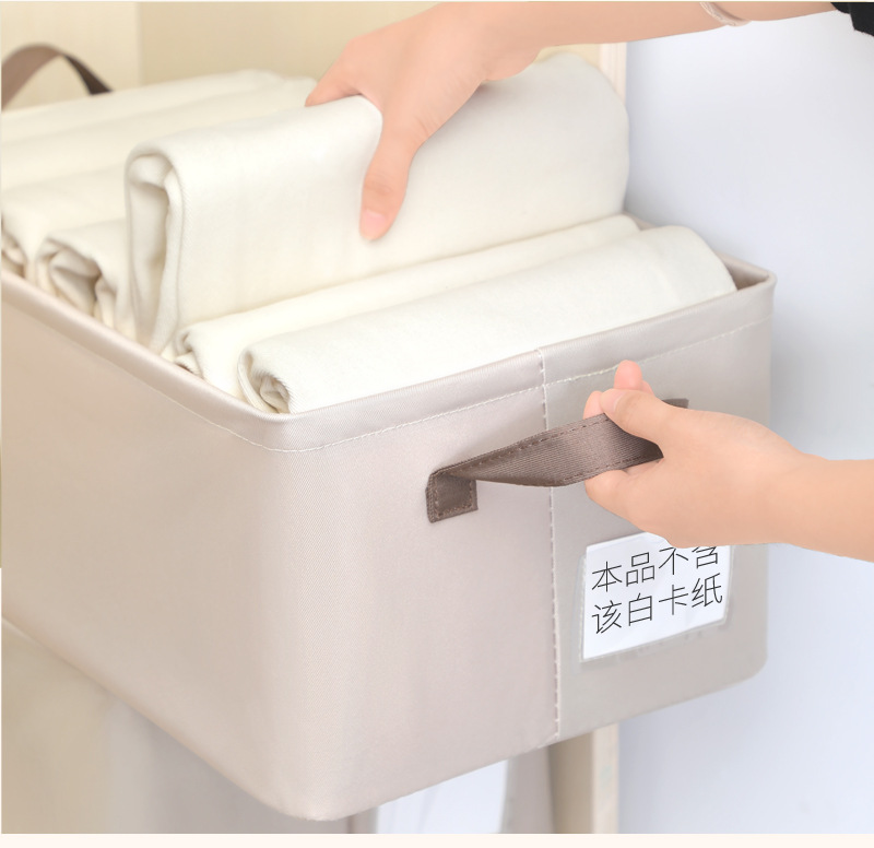 The new Huadani Morandi color clothing storage basket is a bestseller by the organizer. It is a household fabric storage box pic 5