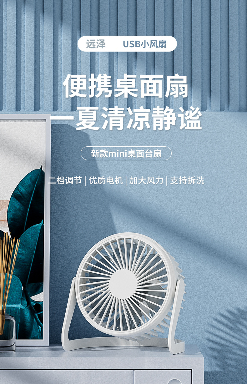 On the same day, we will distribute 5-inch, 6-inch and 8-inch small desktop fans, office usb electric fans, small fans with strong wind power pic 4