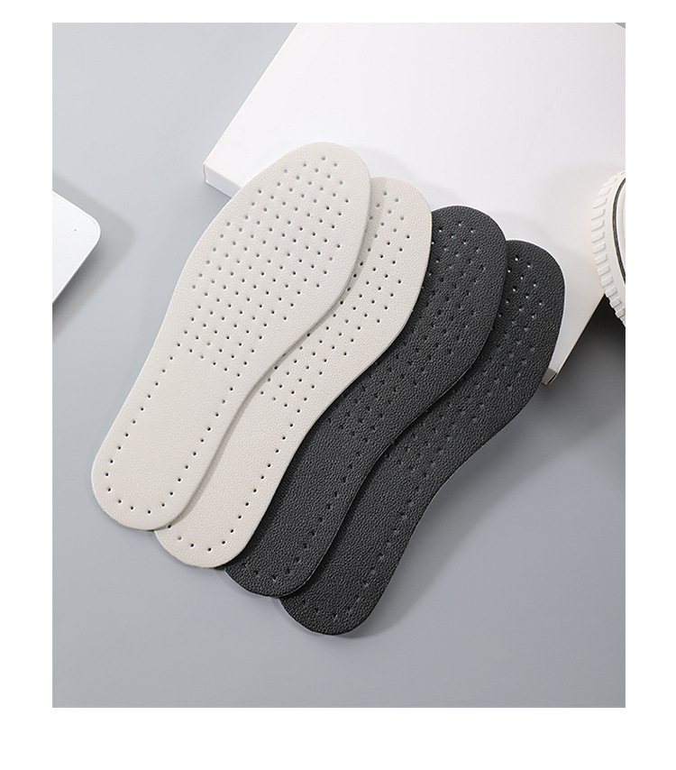 High elasticity, shock absorption, deodorization, super soft leather insoles, summer thin full insoles, a must-have for standing for a long time without getting tired pic 2