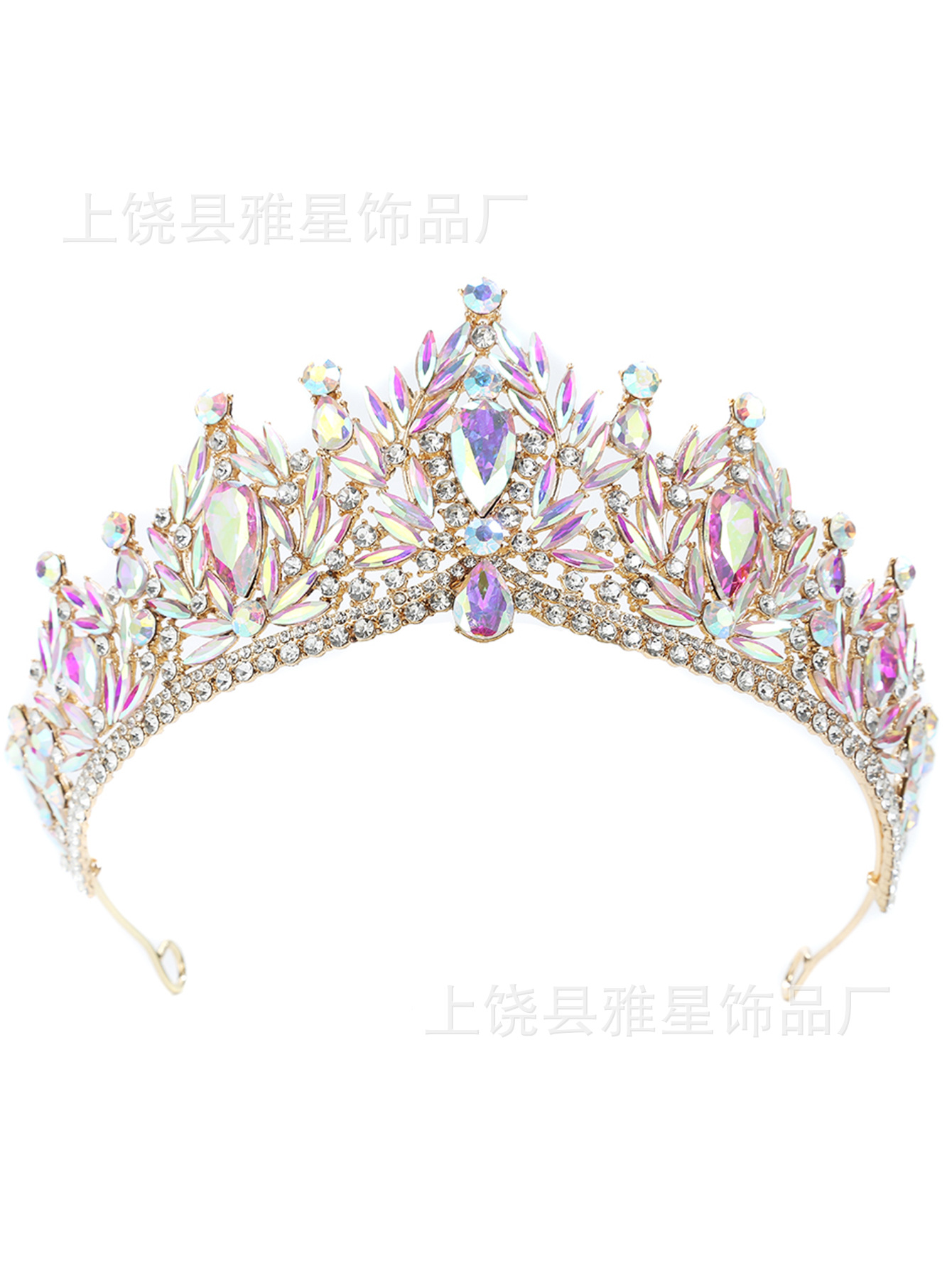 欧美巴洛克皇冠 华丽水晶装饰 婚纱造型高端头冠 雅星饰品详情7