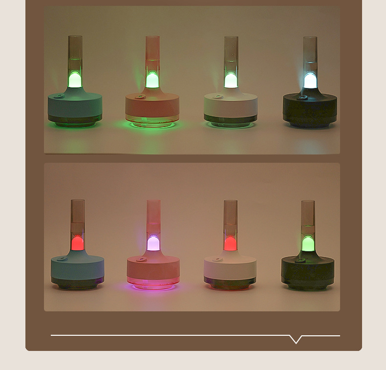 New rose aroma diffuser, seven-color ambient light, household small USB vase, air humidifier and water replenishment device pic 6