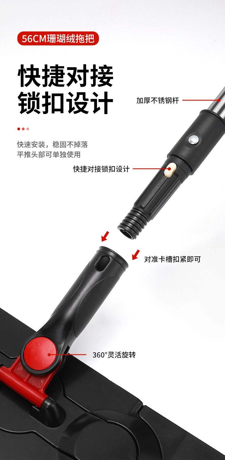 大号平板拖把2023新款墩布家用懒人一拖地净拖地神器拖布尘推排拖详情12