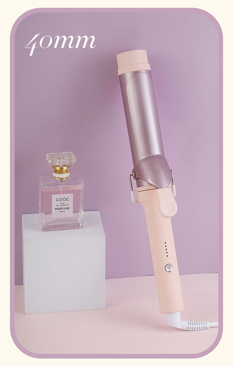 源头厂家卷发棒40MM大波浪可调温36MM电卷发器美发工具夹板跨境详情10