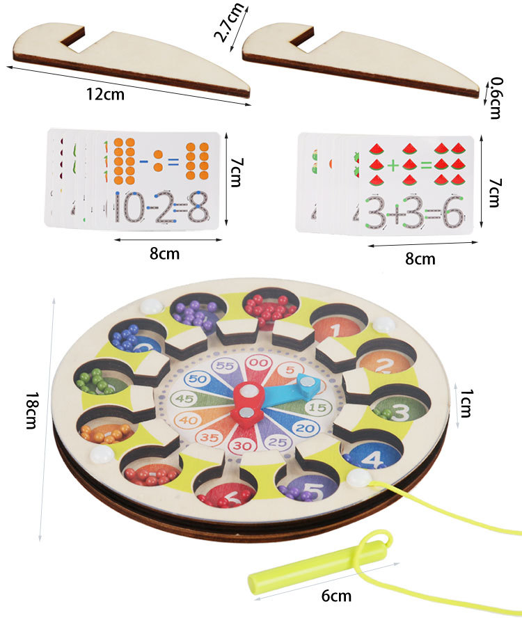 Baby magnetic color classification, positioning, counting board, pen movement maze, math enlightenment, cognitive matching, wooden toys pic 21