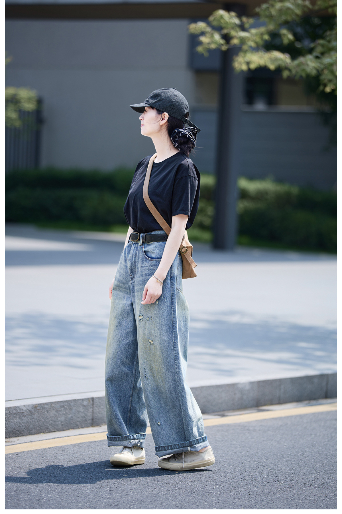 【 Random Thoughts 】 Summer Storm Ripped Heavy Washed jeans straight-leg pants for all four seasons pic 61