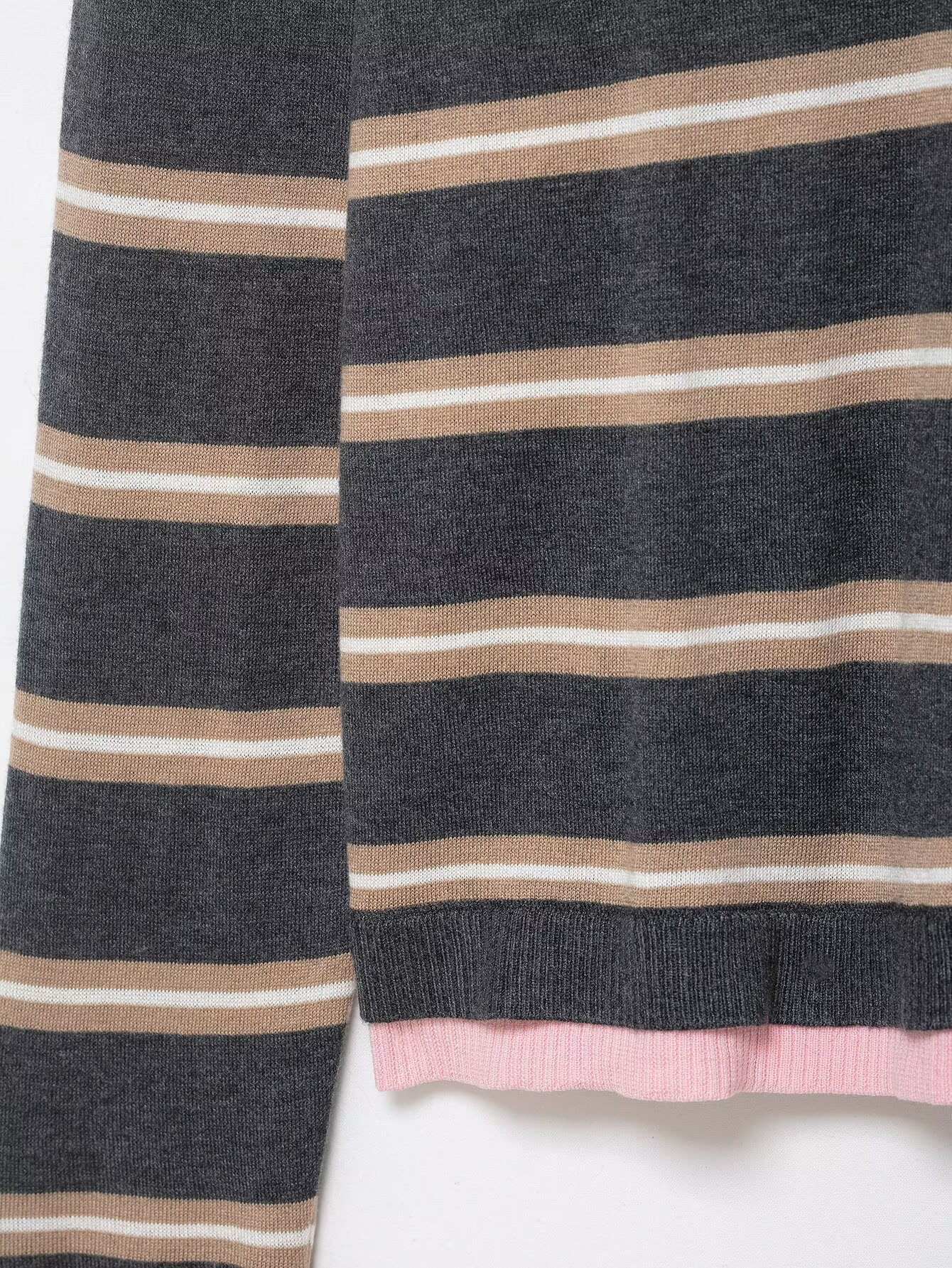 ZARW自制通勤简约拼接条纹POLO领针织衫百搭欧美风春秋款新品女装详情10