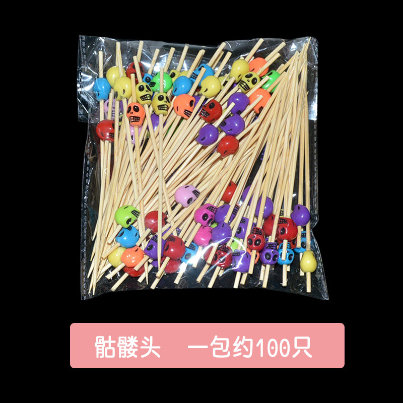 Fruit skewers, fruit forks, watermelon, strawberry disposable art bamboo skewers, cocktail toothpicks, creative flower strings, factory wholesale pic 6