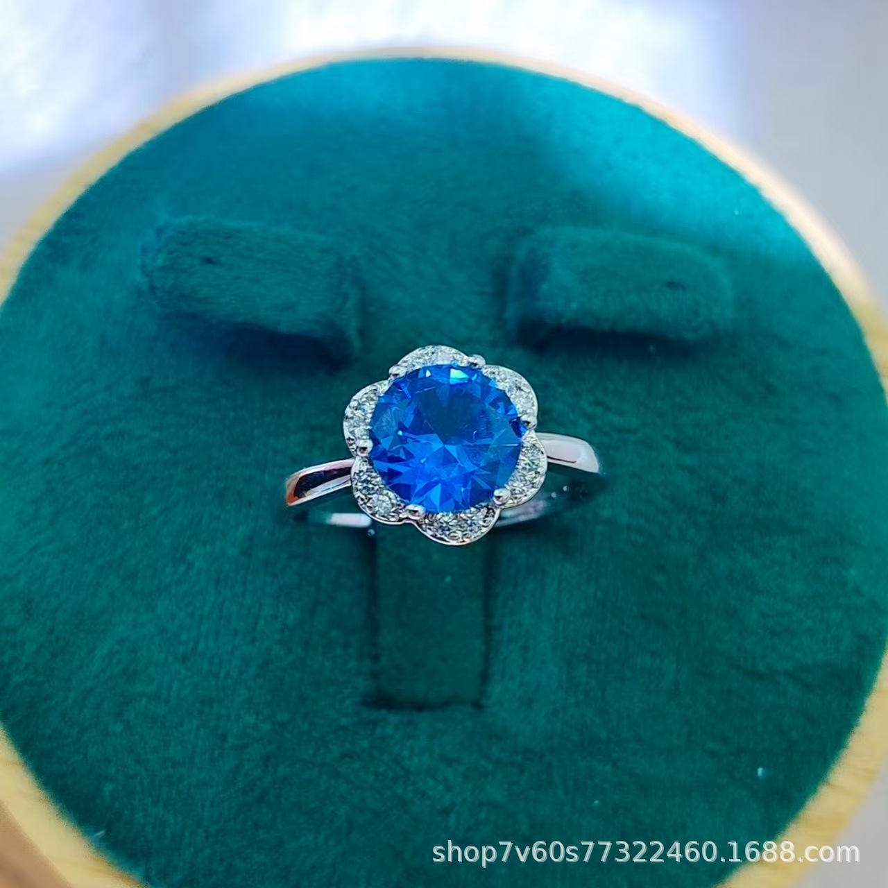 热卖珠宝首饰2克拉圆形培育鸽血红红宝石开口戒指女时尚彩宝戒指详情27