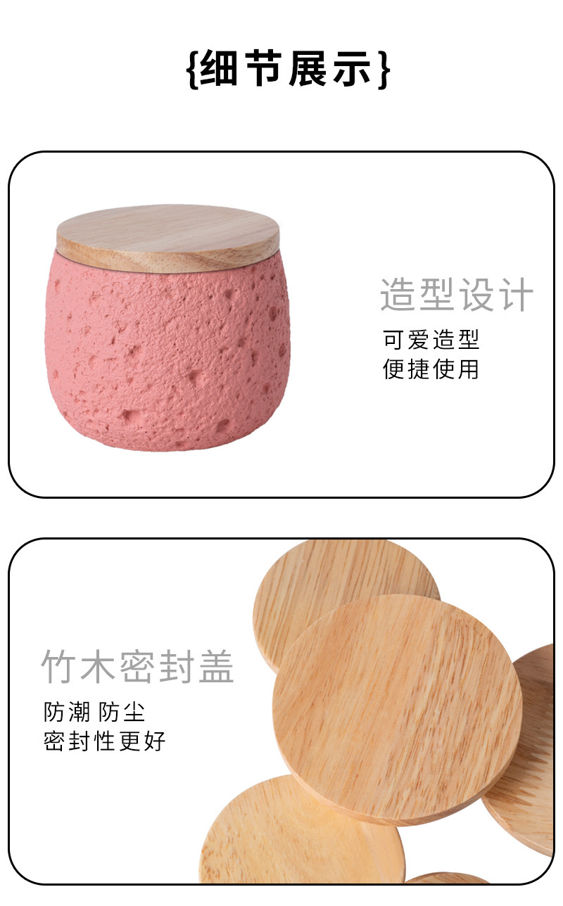 Pet funeral products: Ceramic urn for pets, six colors, wooden lid, texture design, pet urn for ashes, pet funeral products pic 13