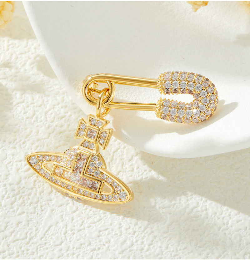 轻奢时尚经典土星别针微镶满锆个性复古设计日常穿搭胸针爆款胸花详情18