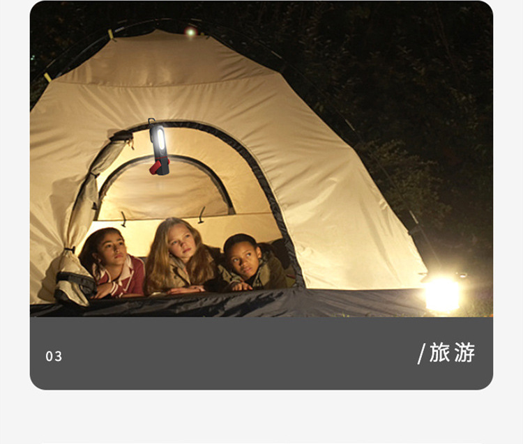 Factory direct supply of high-brightness COB work light, portable adjustable 360-degree outdoor maintenance light, flashlight light pic 16