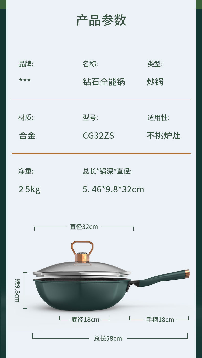 Titanium alloy wok, cast iron wok, enamel kitchenware, kitchen utensils, cooking wok pic 10